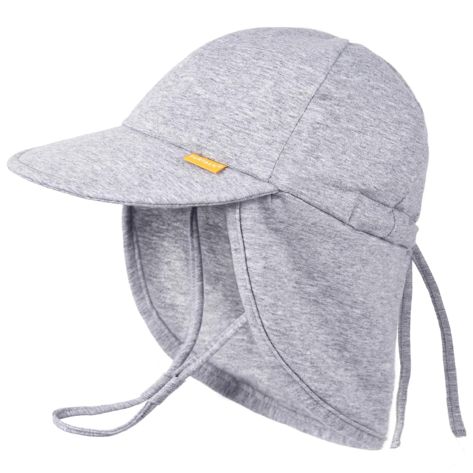 FURTALK Cotton Baby Toddler Sun Hat UPF 50+ UV Protection Kids Unisex Girls & Boys Summer Cap with Adjustable Chin Strap Neck Flap