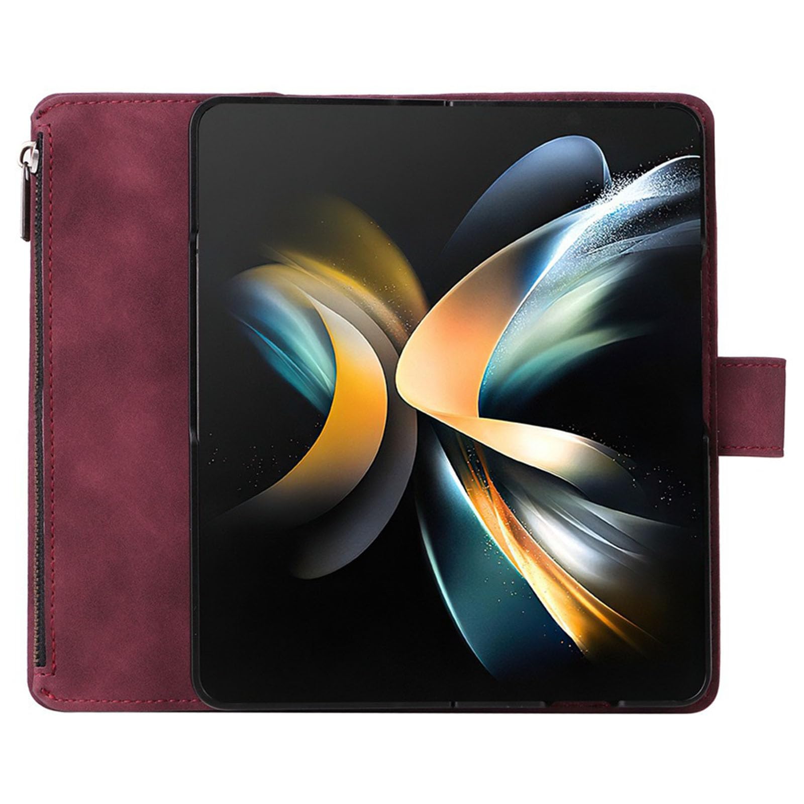Custodia a portafoglio in pelle per Samsung Galaxy Z Fold 8 Ultra Marrone