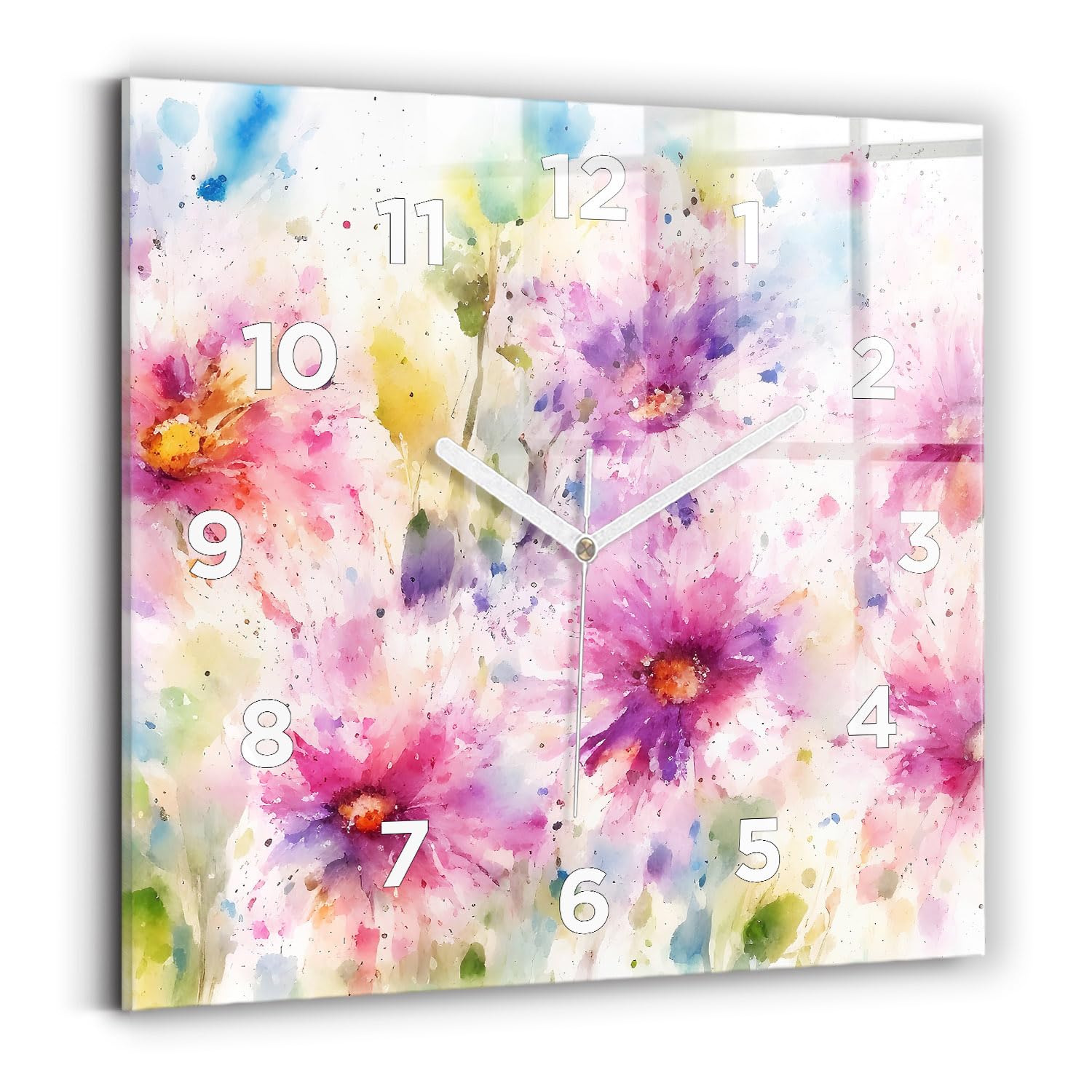 Horloge moderne batterie 30x30 cm avec affichage analogique