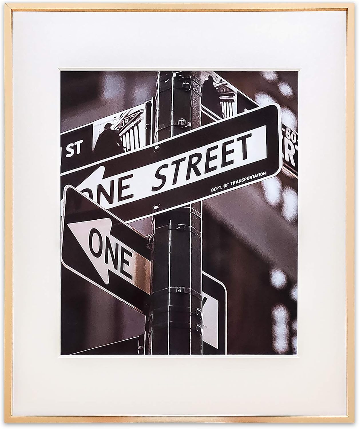 TheDisplayGuys 20x24 Aluminum Metal Picture Frame matted to 16x20 w. Tempered Glass (Gold) - for Horizontal & Vertical Wall Hanging