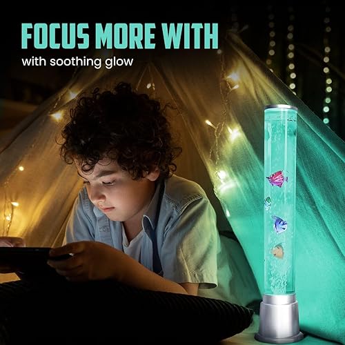 Miniatura 9 de Shop LC - Lámpara eléctrica de caballito de mar, lámpara artificial para acuario de pecera falsa con tubo de burbujas sensorial, lámpara de noche,