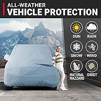 Vista 2 de iCarCover 30-Layer Premium SUV Car Cover Waterproof All Weather Rain Snow UV Sun Protection Full Car Covers for GLK, 4Runner, Xterra, Forester