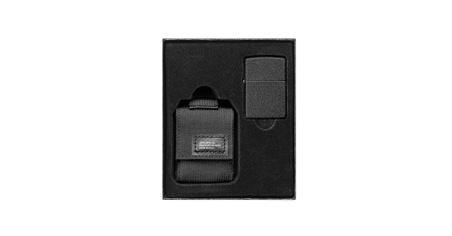 Amazon.com: Zippo Black Tactical Pouch and Black Crackle