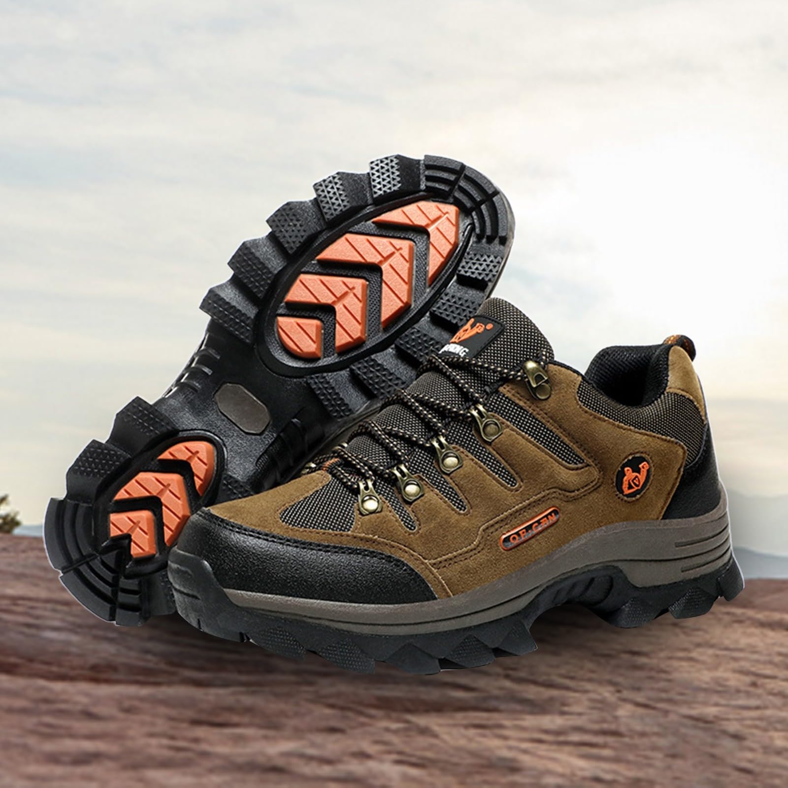 Scarpe da trekking da uomo, casual, con lacci, per uso quotidiano