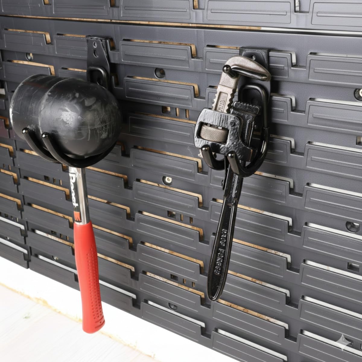 botle Set 10 Stck. Werkzeugwand Haken, Werkzeughaken, für Elektrowerkzeuge, Geradeförmig 19cm, PVC-Ummantelung, für Garage, Schuppen, für Leitern und Schaufeln, Doppelhaken, bis 25 kg