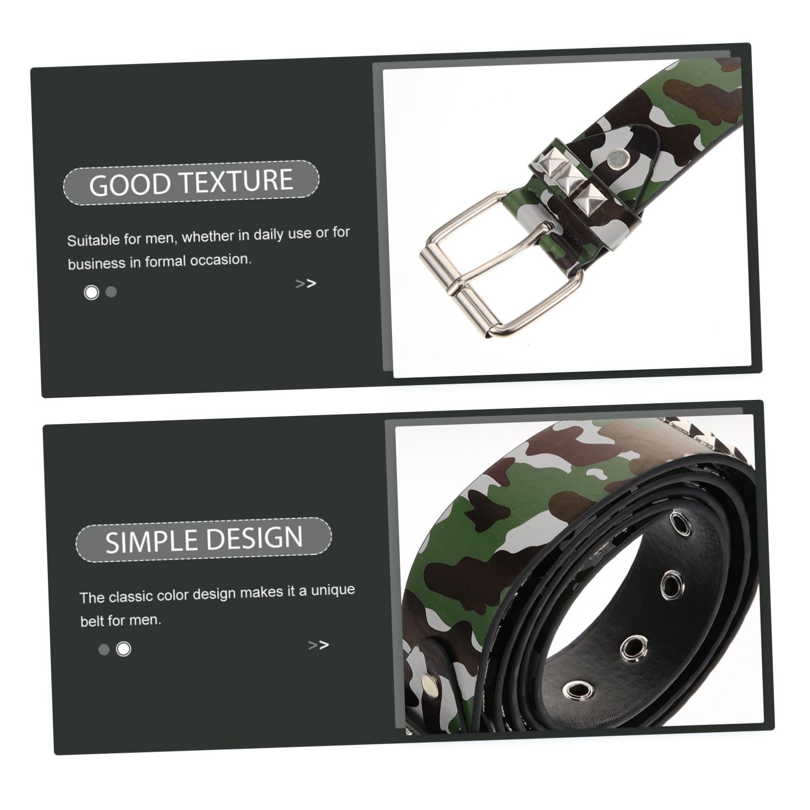 BESPORTBLE 5 Piezas Cinturón De Caballero Elástico Para Los Hombres Tela Cinturón Vaquero Cinturones Para Hombres Tejido Camuflaje Cintura Imitación De Cuero Camouflage