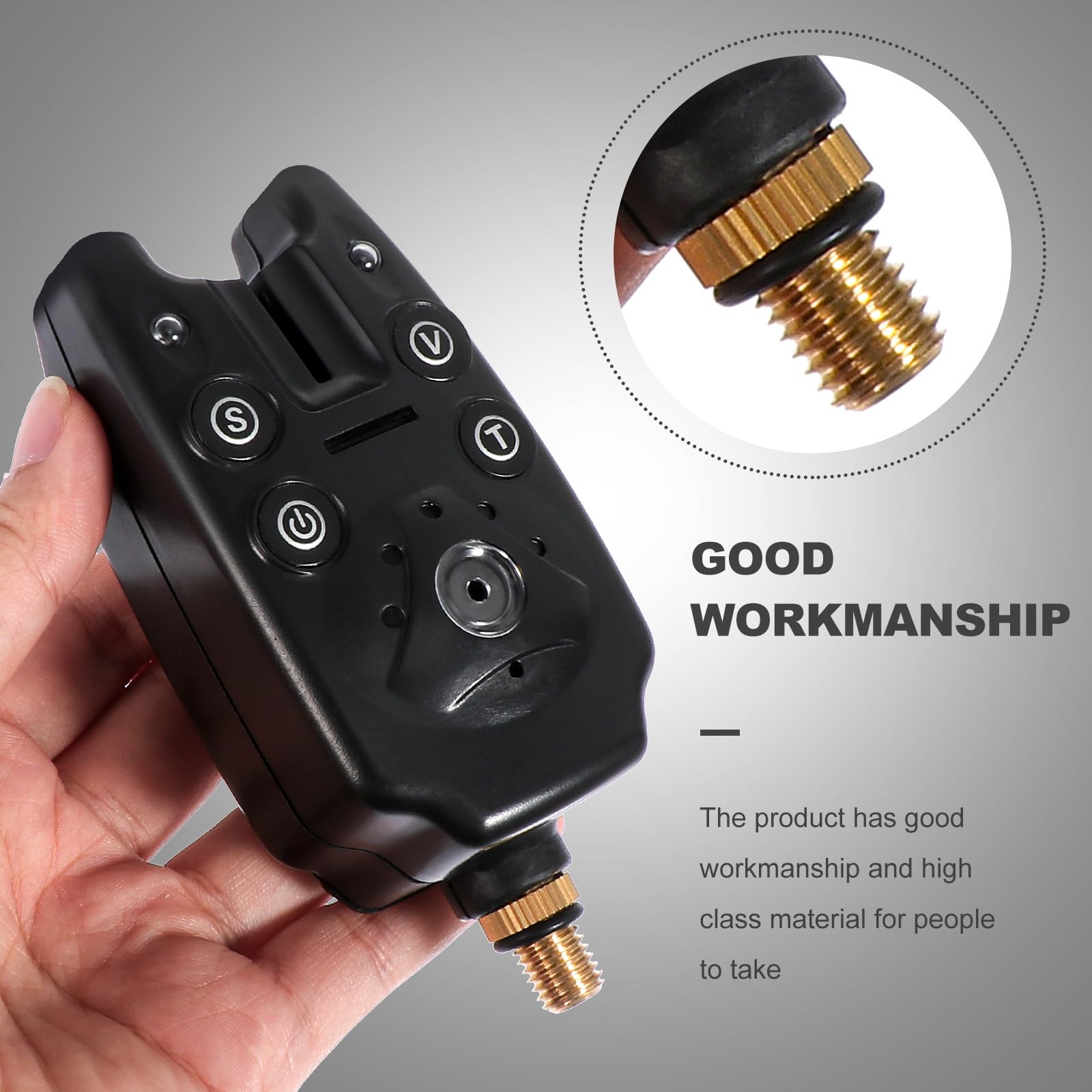 Accesorio Electrónico de Pesca Alarma Ligera y Portátil para Pesca Nocturna Material Plástico y Diseño Compacto para Cañas de Pescar