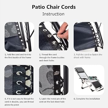 Sıfır Yerçekimi Sandalye Kordonunun Değiştirilmesi, 4'lü Paket, Antigravity Sandalye için Elastik Kordon, Veranda Koltuk Sandalyesi, Açık Dize Sandalye, Açık Dize Sandalye, Açık Dize Sandalye, Bahçe Sandalyesi