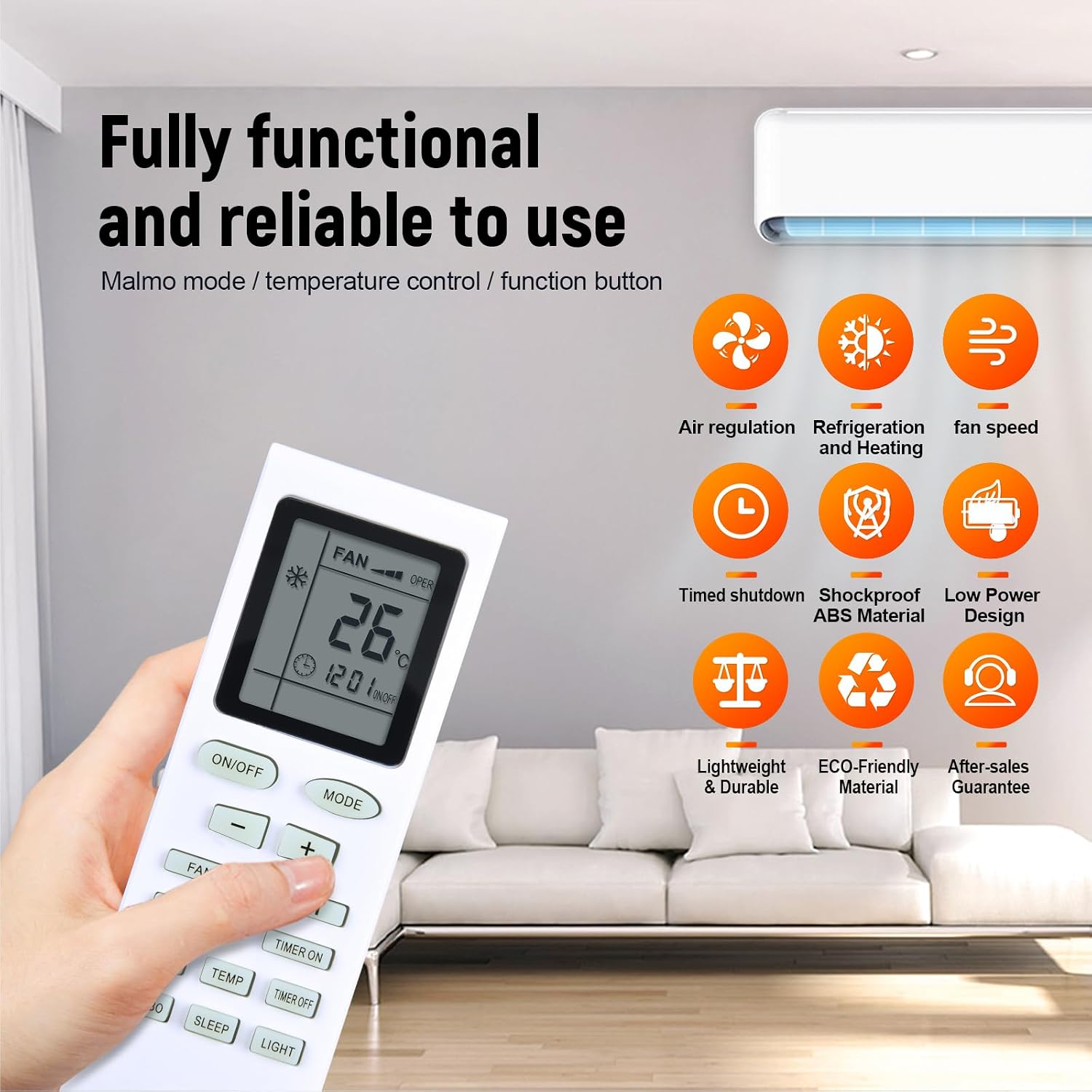 YB1FA New Replace AC Remote Control Compatible with Inventor/Gree/Carrier/Sinclair Air Conditioner YB1F2 YB1F2F YB1FAF YBOF YB1F2 YBOF1 YBOF2 YBOFB Y502K