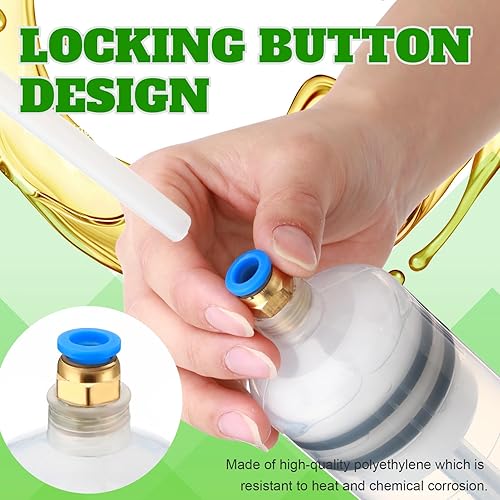 Miniatura 4 de Lothee Paquete de 2 bombas extractoras de líquidos automotrices de 500 cc, extractor de aceite, bomba de jeringa manual con manguera, succión