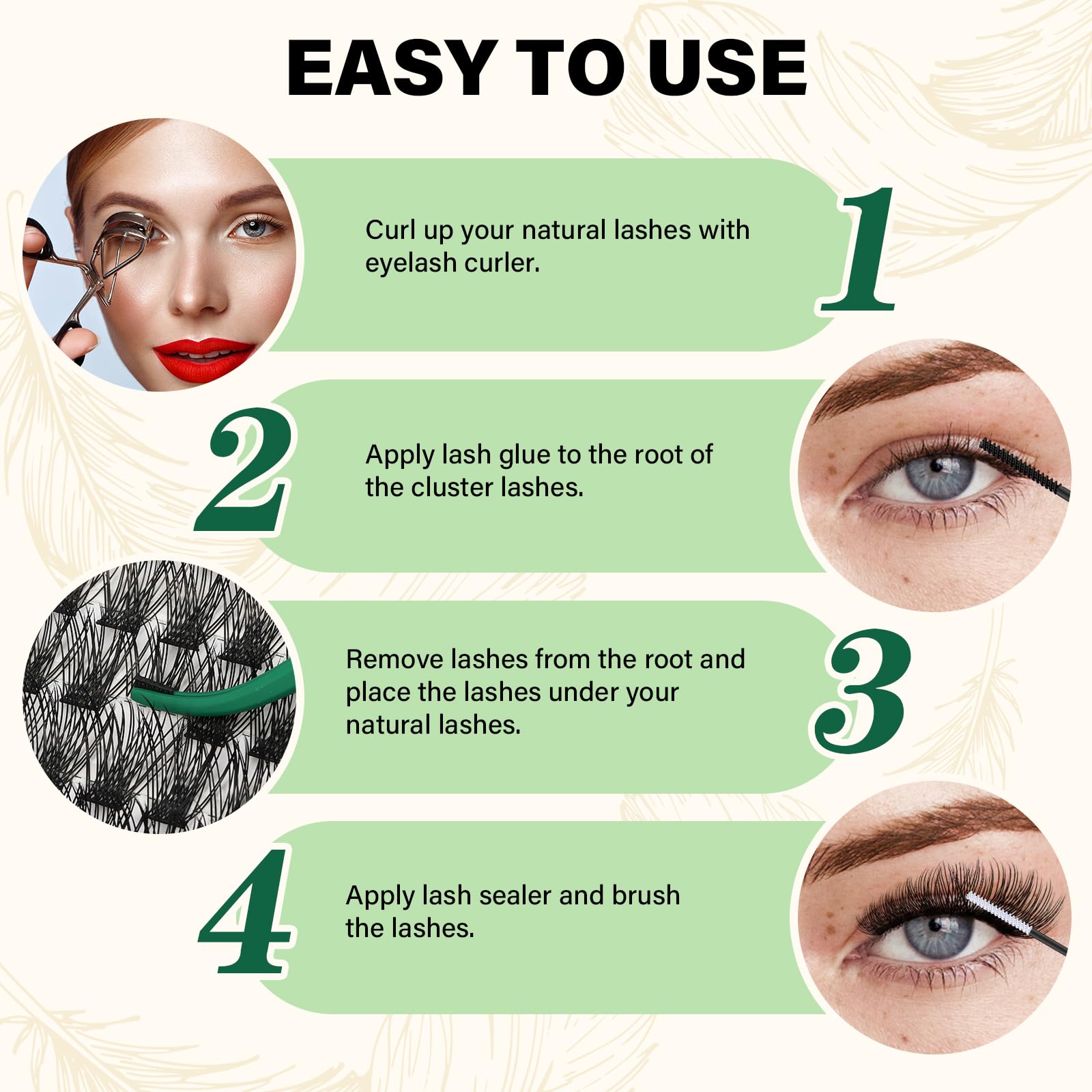 Wimpernbüschel 144pcs Einzelwimpern D Curl 8-18MIX Wimpernbüschel KEYYOU Air Touch Cluster Wimpern Super Leicht Weich Wispy Bequem Einfach DIY zu Hause(Air02-D-8-18MIX)