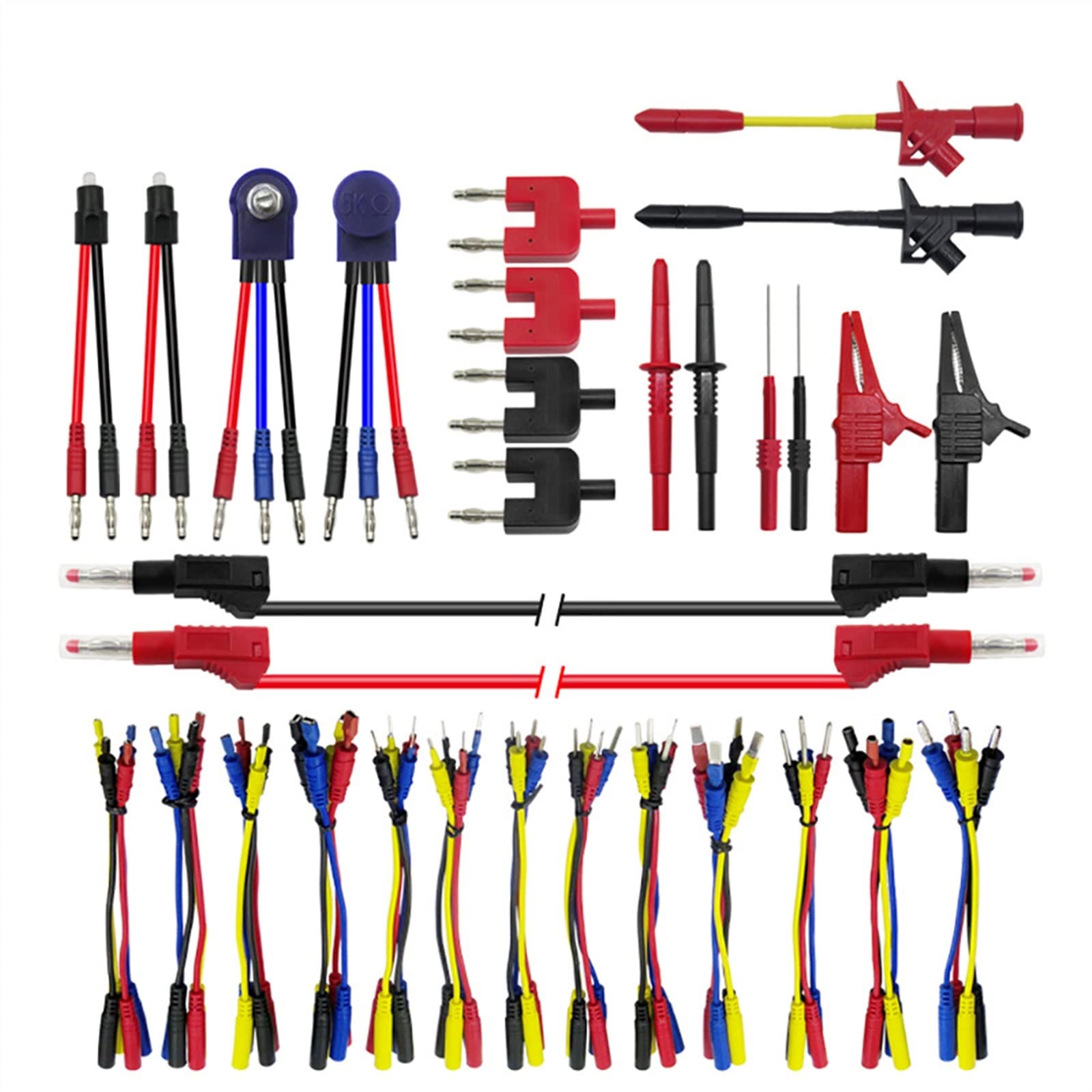 Juego de cables de prueba de multímetro de 70 Uds., conectores electrónicos automotrices, Cables, probador de herramientas manuales