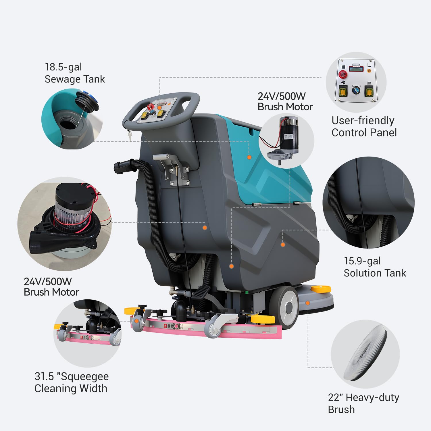 Portable Carpet & Upholstery Cleaner Machine,15 Kpa Strong Suction Couch Cleaner Machine for Pet Stain, Rug, Couch, Car, Furniture & Stair, Spot Cleaner with Versatile Tools & Self-Cleaning System thumbnail 11
