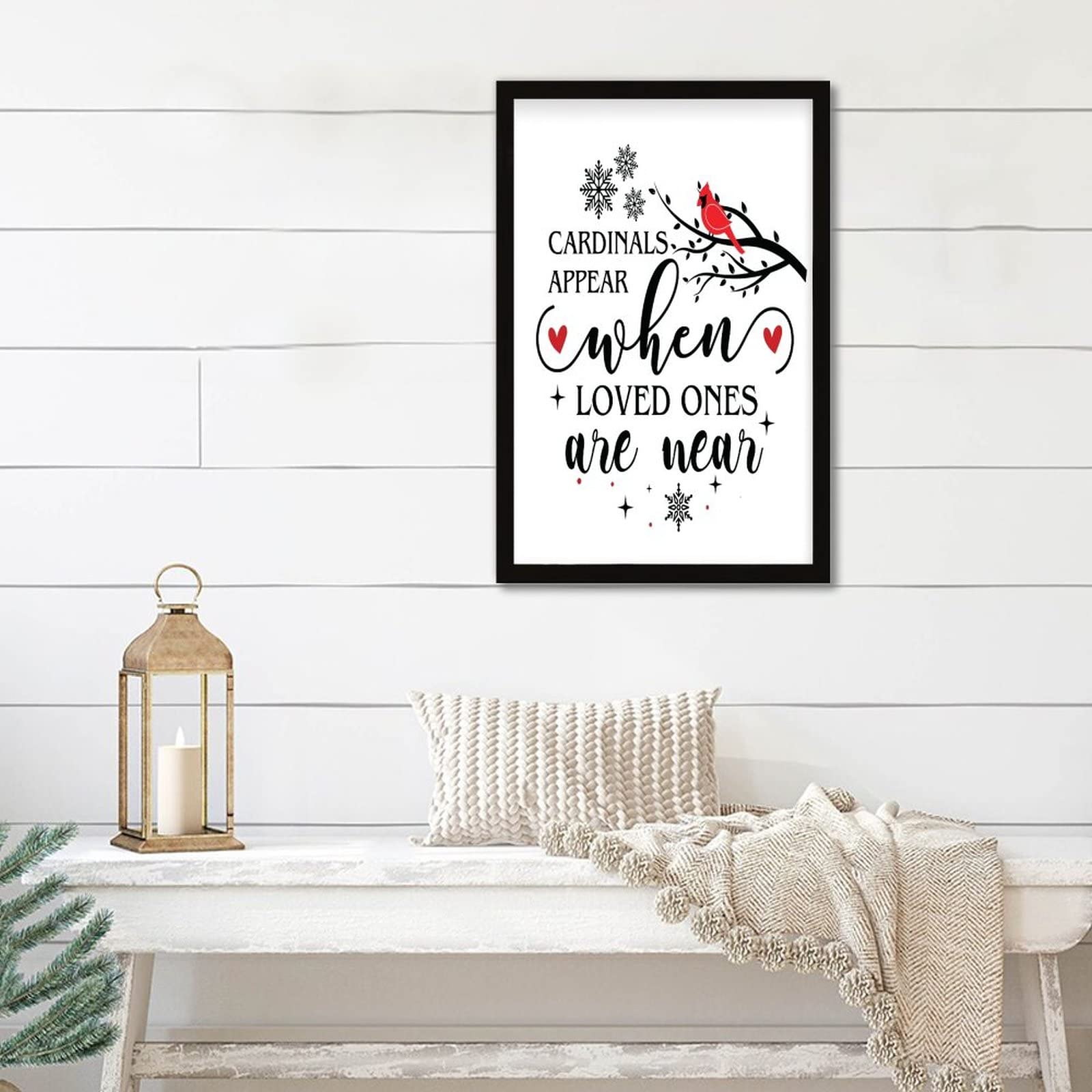 Tableau red bird décoration murale encadrée 20,3x30,5 cm chic