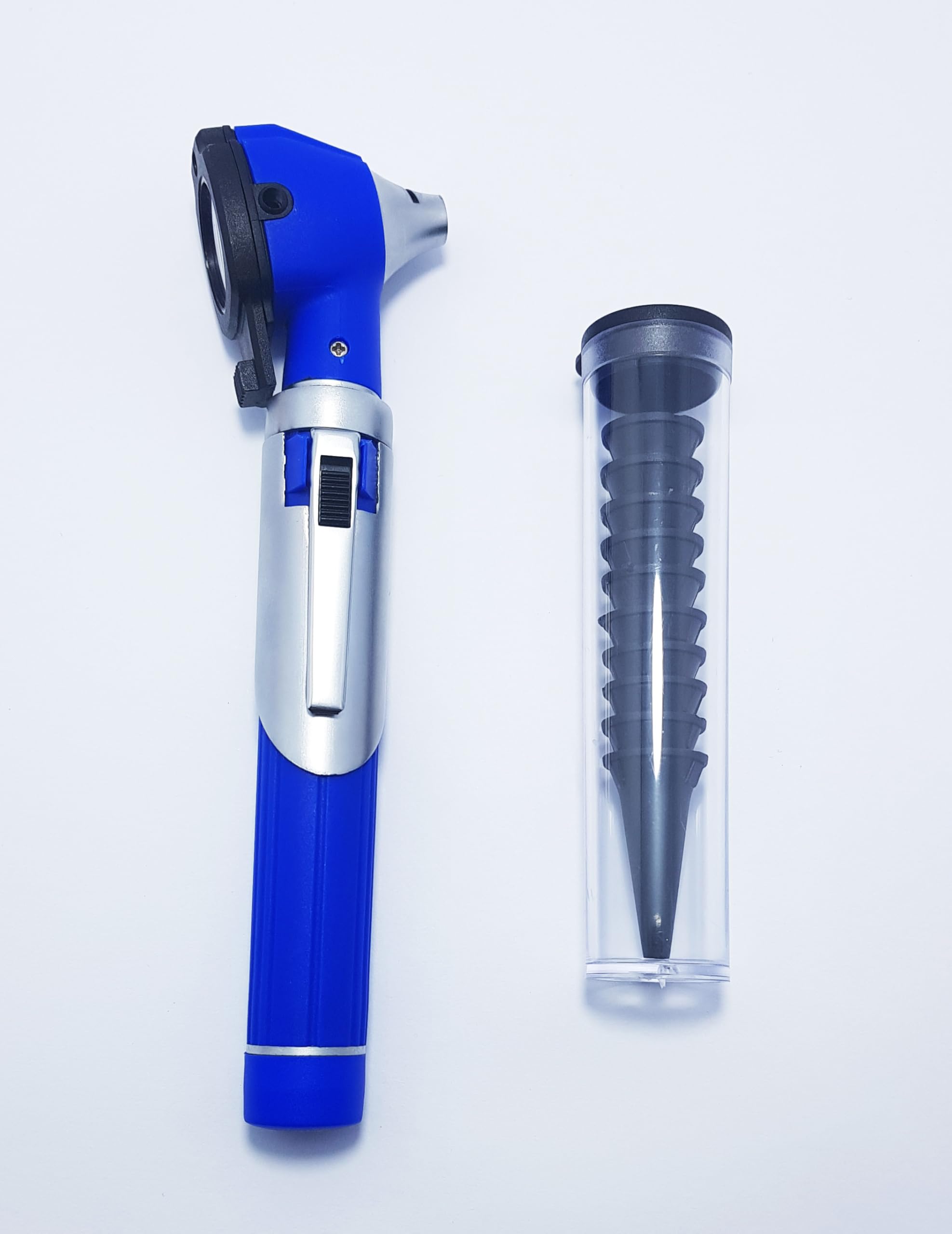 Fiber Optic Otoscope Examination Set Mini Pocket Size Blue Color #OS1002