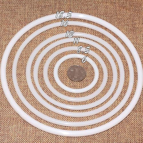 Miniatura 5 de SUPVOX 30 aros de plástico para atrapasueños, anillos de macramé para manualidades, suministros de atrapasueños (3.3 in)