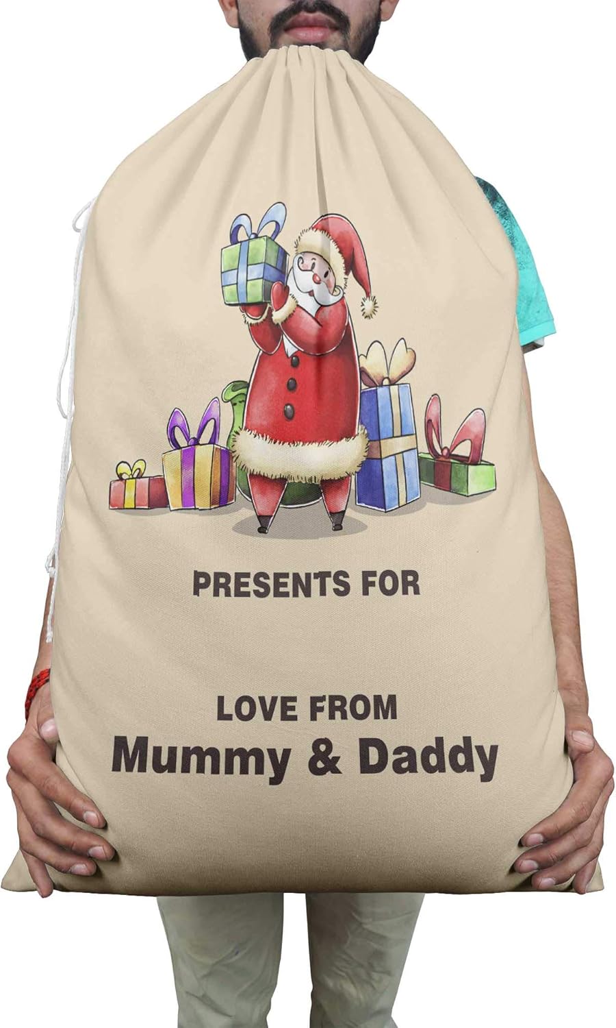 Printtoo Pack of 2 Drawstring Special Delivery Extra Large Size Christmas Sack Re-Usable Xmas Present Storage 27x20 Inch