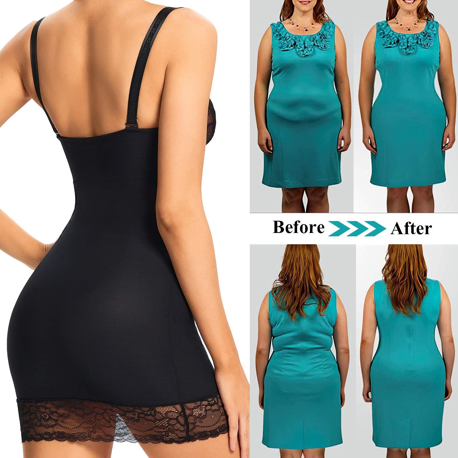 Body control slip dress Outlet