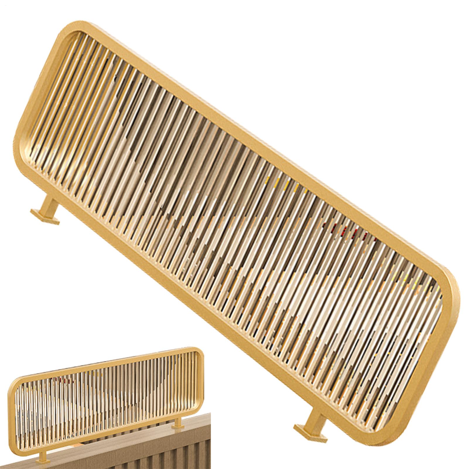 39.4x1.2x14.9 in Restaurant Countertop Screen Partition with Feet Table Dividers for Restaurant Translucent Modern Dividers Iron Frame and Tempered