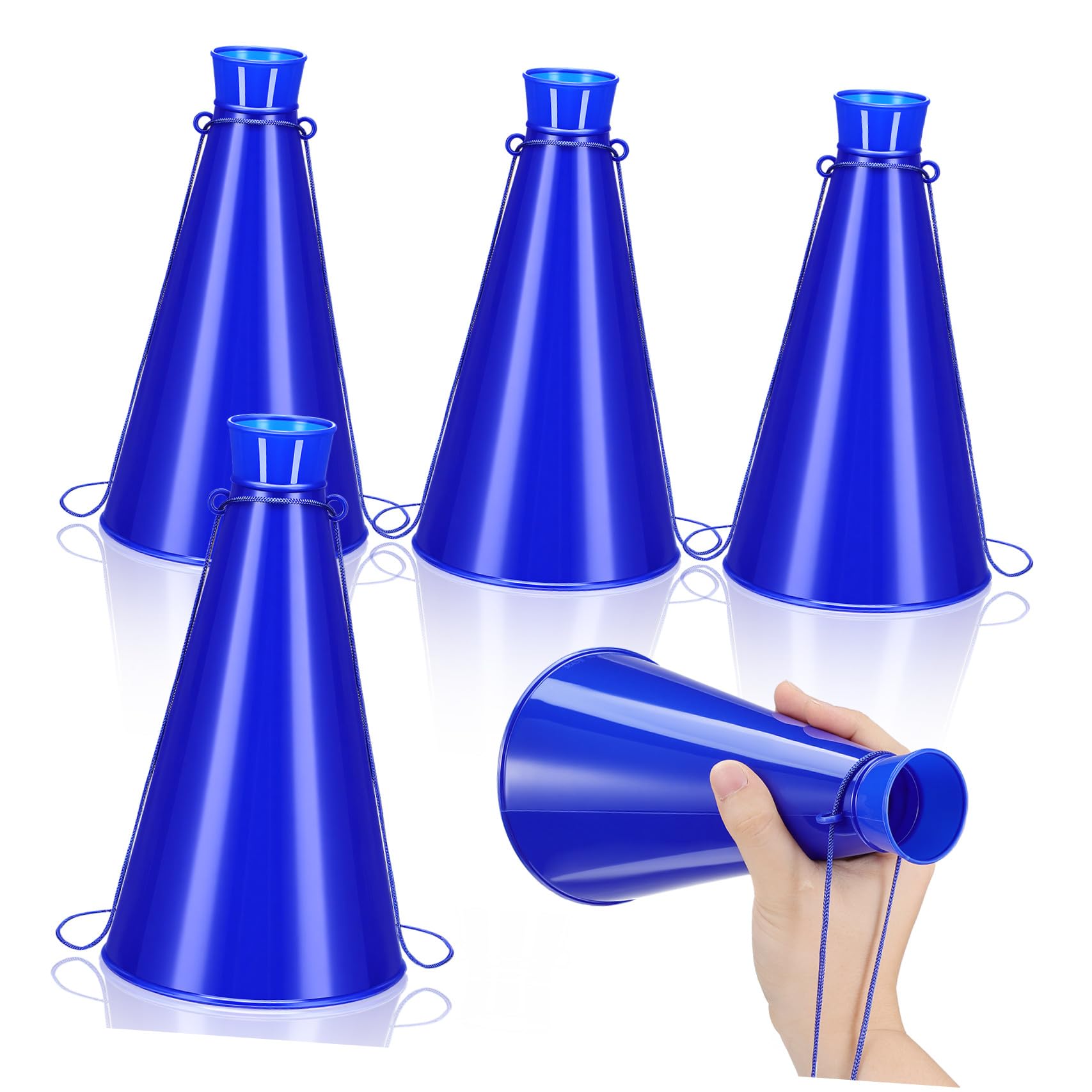 4 Pezzi Megafono in Plastica Colorato per Feste e Partite di Calcio Giocattolo Tromba da Festa per Accessorio Rumoroso per Eventi Sportivi e Celebrazioni