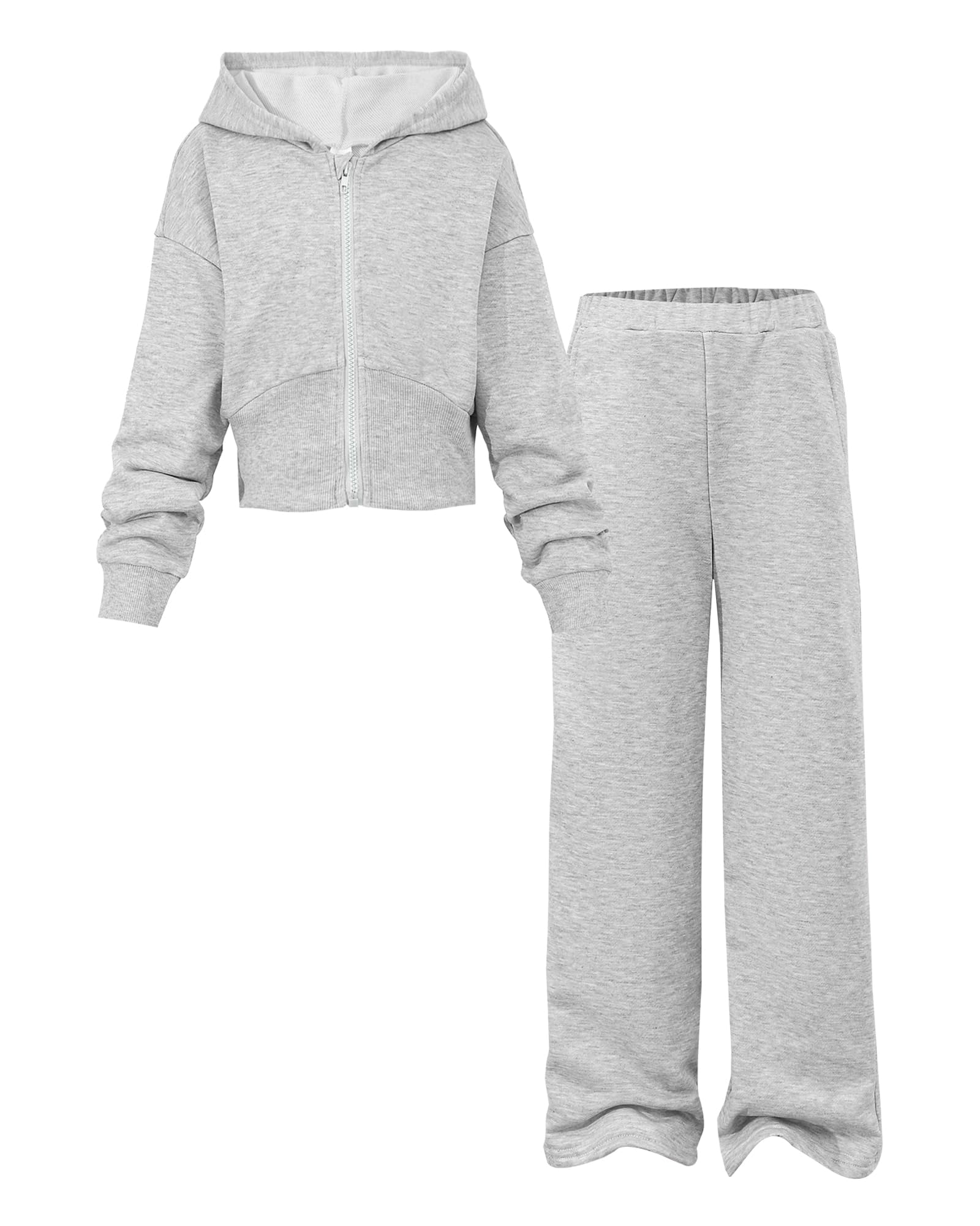YOURUIKEY Girls 2 Piece Outfits Hoodie Sweatsuit Girl Clothing Set 7-14Y