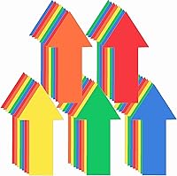 Vista 1 de 40 calcomanías de flecha de 8 pulgadas, adhesivo extraíble, letrero direccional para piso, impermeable, marca de flecha, instrucciones de carretera