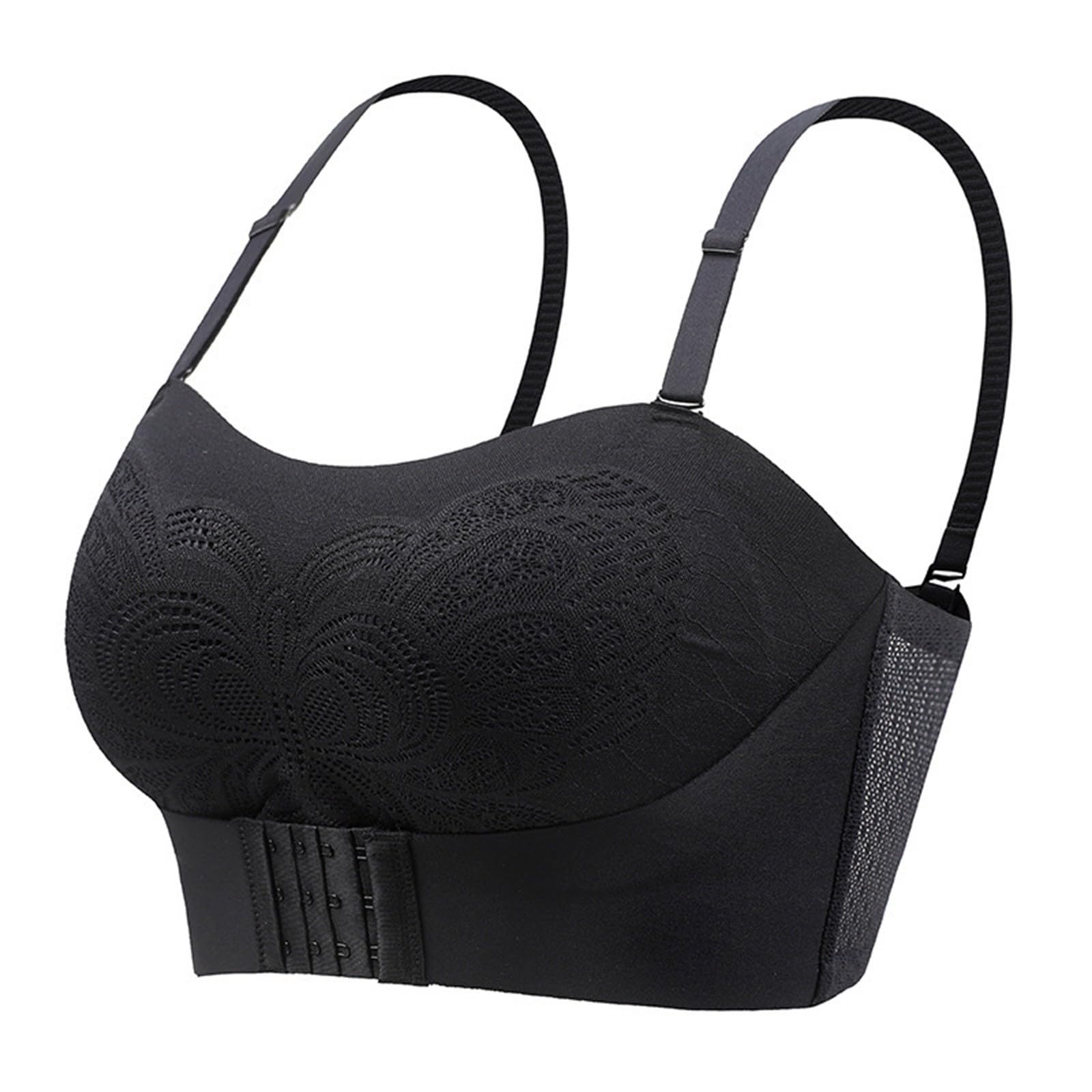 Biustonosz bez ramiączek damski bezszwowy usztywniany push up bez fiszbin brytyjskie biustonosze podnoszą topy bandeau duży pasek na piersi wygodny, całkowicie zakryty bezprzewodowy biustonosz damski