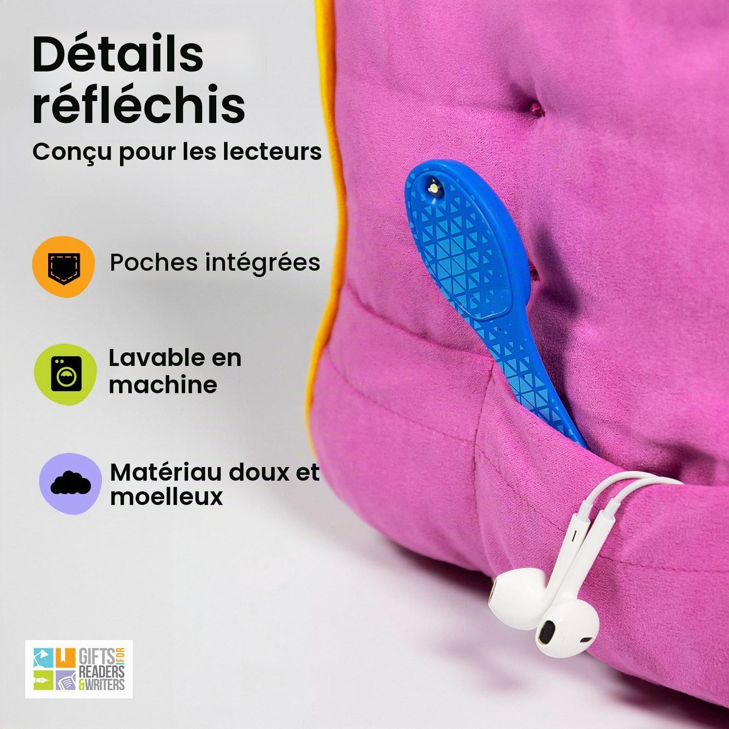 Support iPad Book Couch | Support Universel pour Tablette | Porte-Livre | Coussin de Lecture | Lecture au Lit, à la Maison | Compatible avec Téléphones, Liseuses
