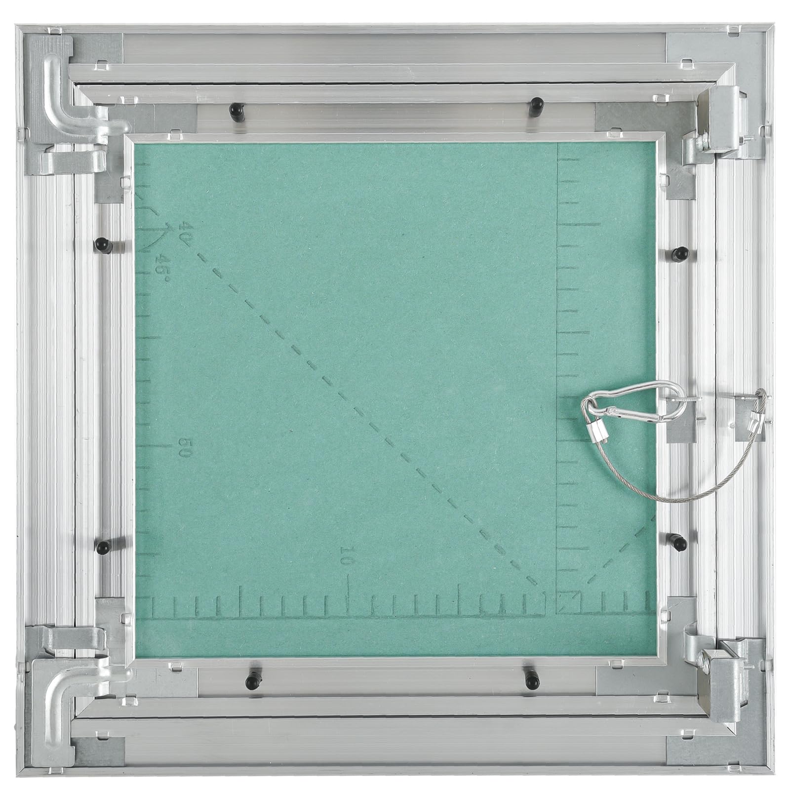 Tapa de revisión de 20 x 20 cm, apertura de mantenimiento GK, placa de yeso de 10 mm, marco de aluminio, puerta de inspección, puerta de mantenimiento, solapa invisible para habitaciones