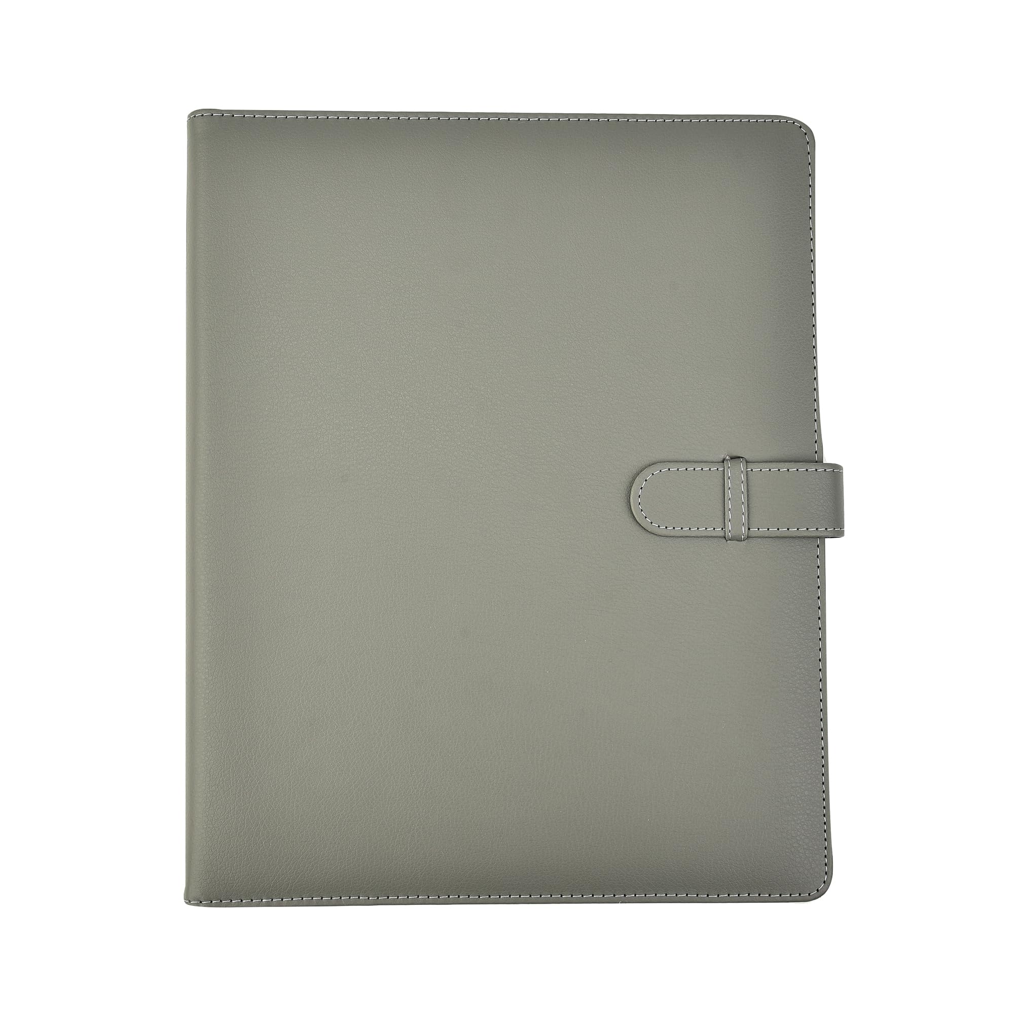 Arpan A4 Professional Presentation Display Book with 50 Sheets & Inner Pockets – Soft Touch Portfolio Binder, A4 Binder, Professional Portfolio Book Binder with Closure Belt (Grey)