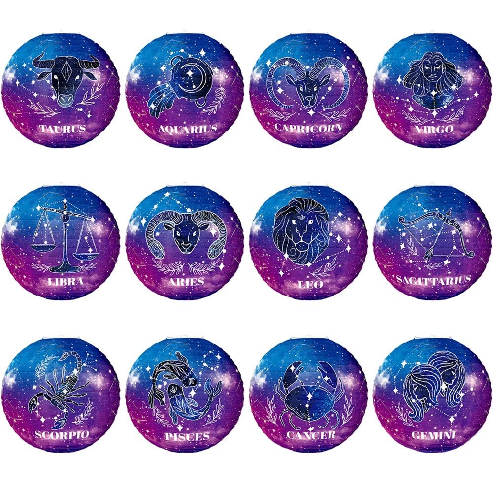 12 lanterne di carta spaziali decorazioni per feste a tema lanterne di carta da appendere a soffitto decorazioni per feste di compleanno decorazioni per aule