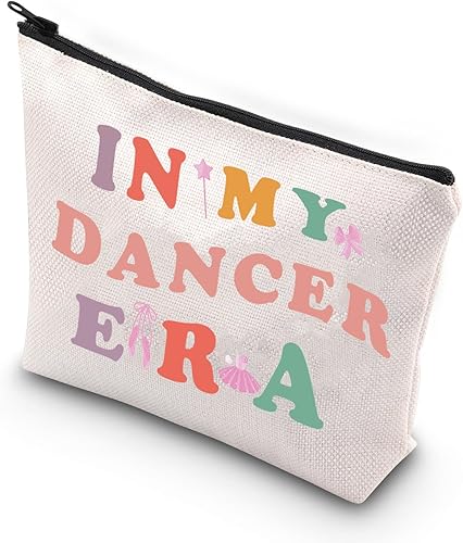 XYANFA Bolsa de maquillaje para amantes de la danza, regalos para profesores de baile, regalos de competencia de baile, regalos para artistas de