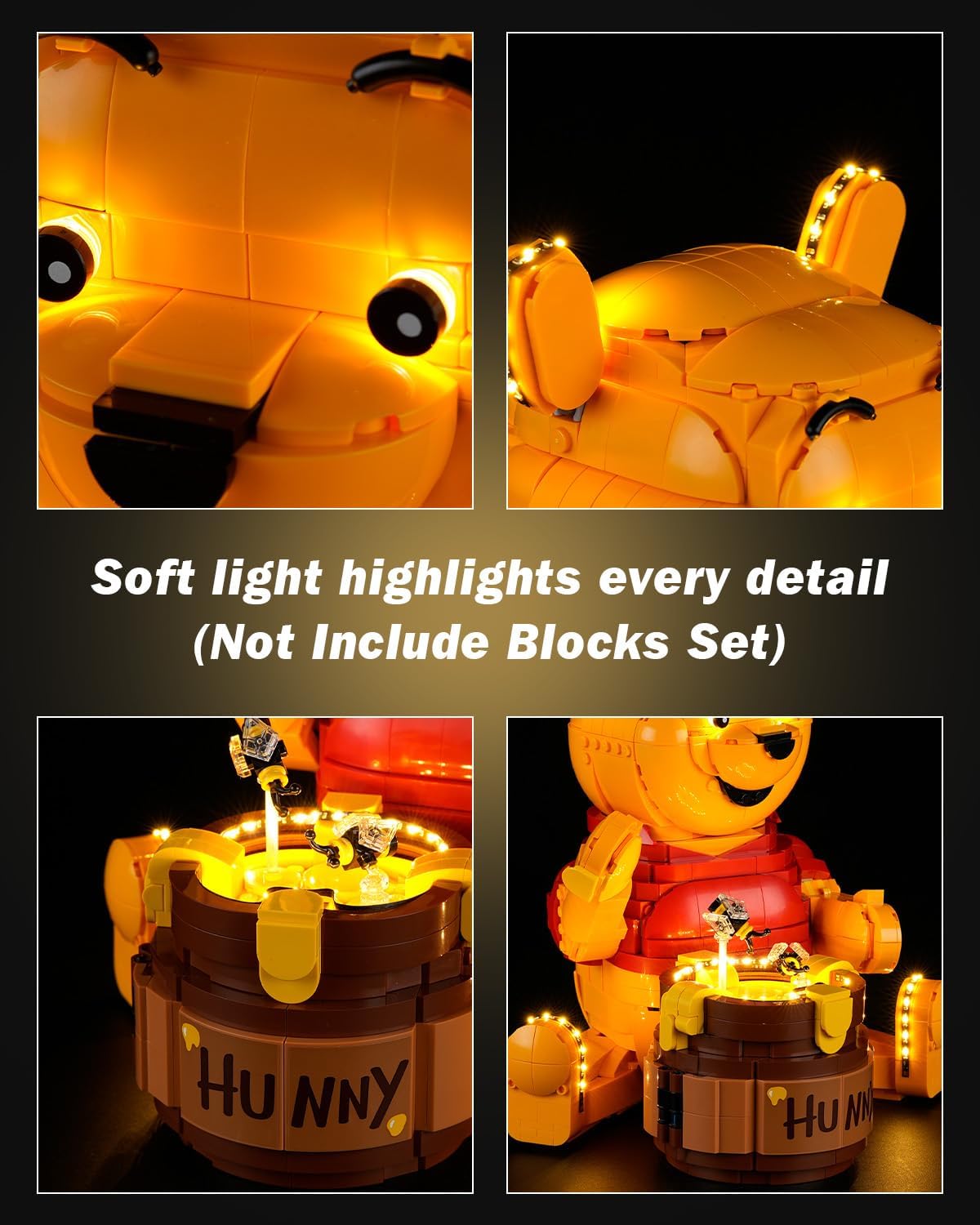 LED Lighting Set Compatible with Lego Winnie the Pooh 43300 Set, DIY Light Up Kit for 43300 Building Blocks Model (Building Sets Not Included)