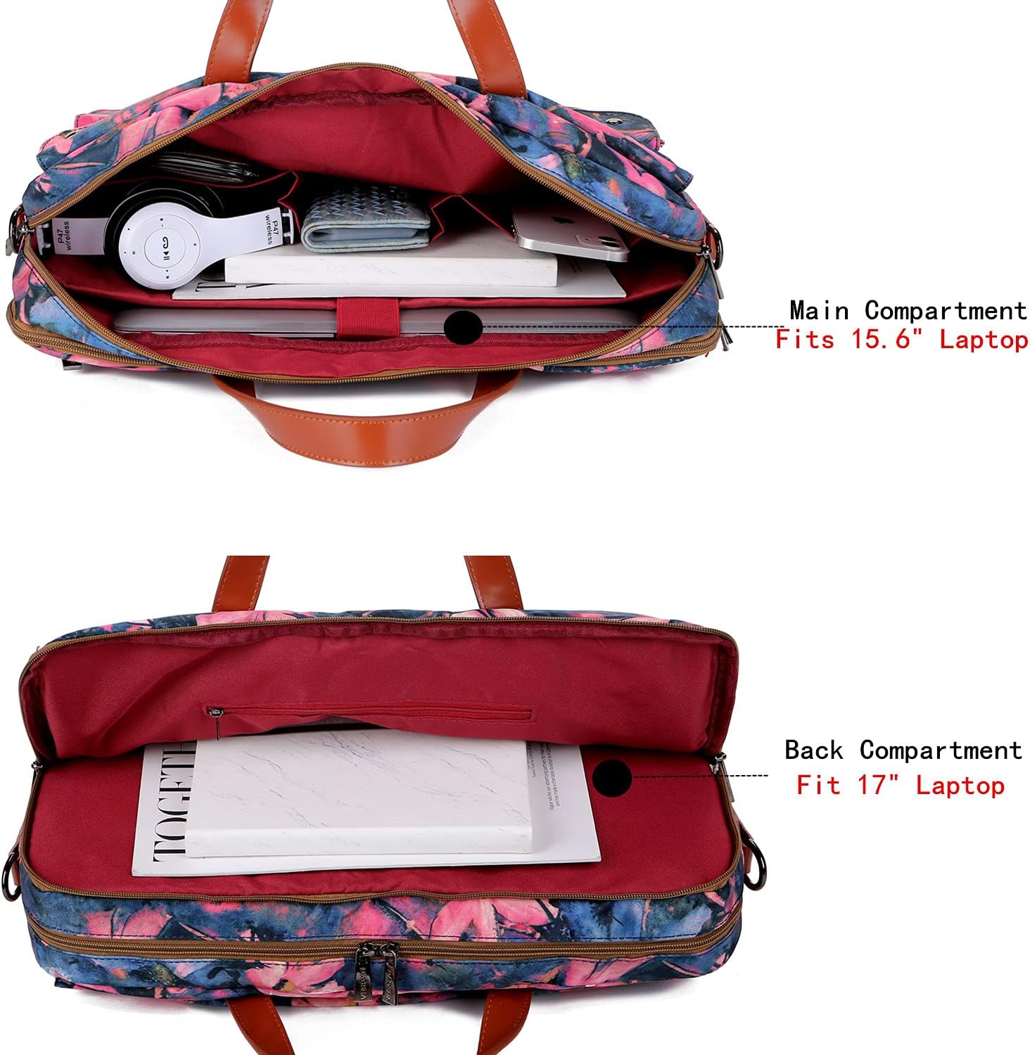 Baosha Multicoloured 17inch Laptop Computer Bag Messenger Bag Briefcase for Women BC-07 - Image 5
