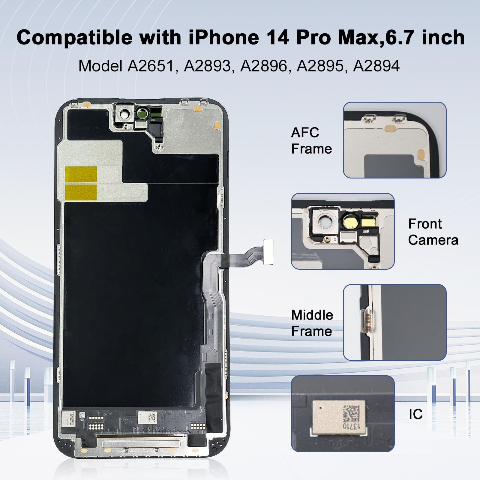 Amazon.co.jp: LMQ iPhone 14 Pro Max スクリーン 交換用 17 cm LCD