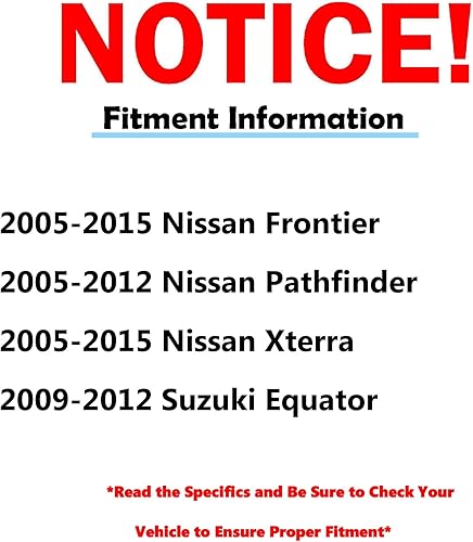 Miniatura 2 de Detroit Axle - Brazos de control delanteros para Nissan 05-18 Frontier 05-12 Pathfinder 05-15 Xterra, 4 brazos de control superiores inferiores con