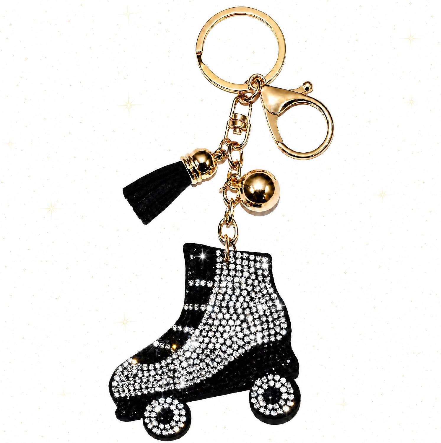 Popfizzy Bling Accessories - Rhinestone & Charms Keychain Set for Women, Perfect for Car Keys & Handbags
