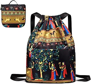1 PCS Drawstring Foldable Large Capacity Dry-wet Separation Travel Sports Backpack, Exotic Drawstring Gym Sack Backpack Bag