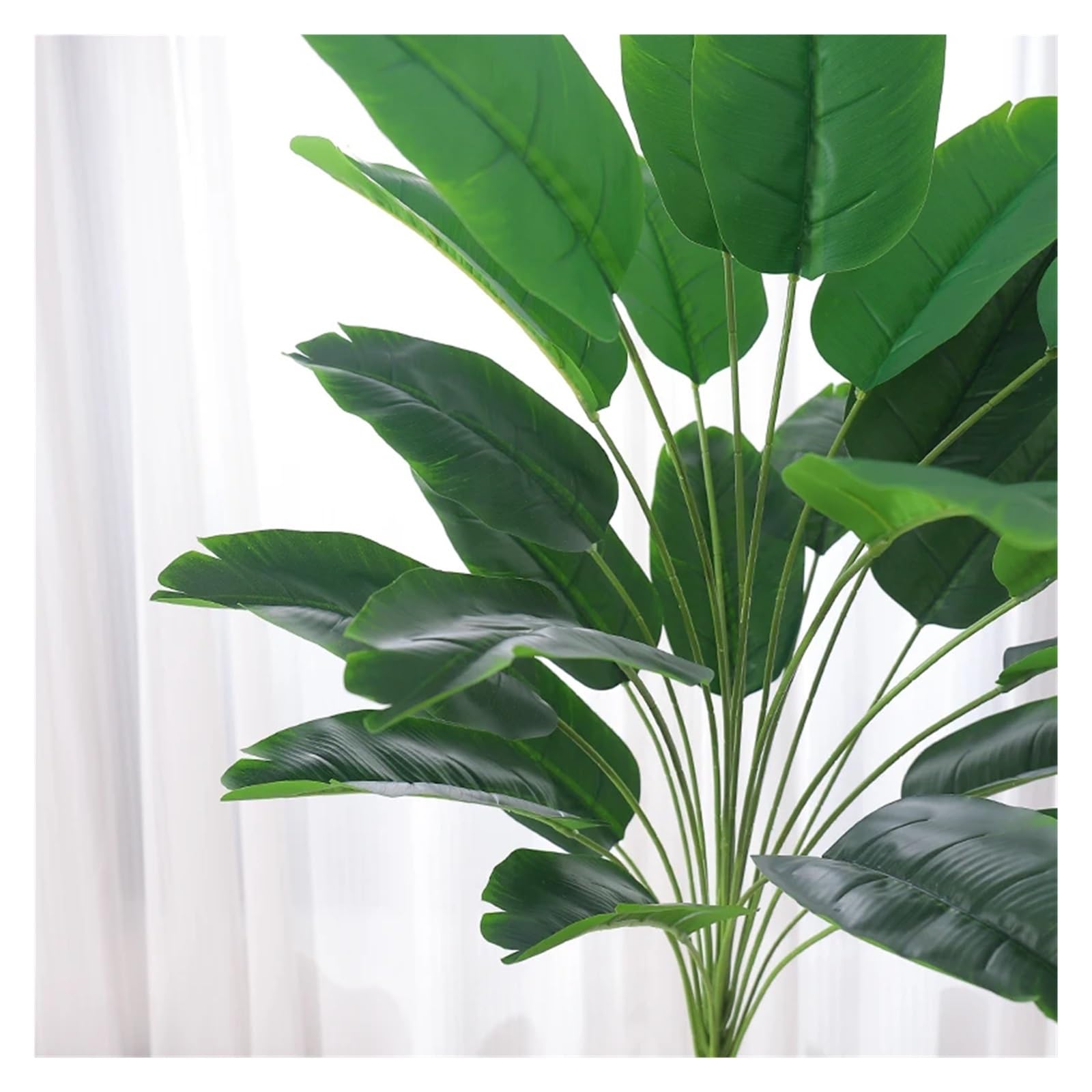 Künstliche Tannenzweige 90 cm große Tropische Kunstpflanzen, Paradiesvogelbaum, gefälschte Bananenblätter, Kunststoff-Palmenpflanzen for die Dekoration zu Hause und im Garten(80cm 18leaves)