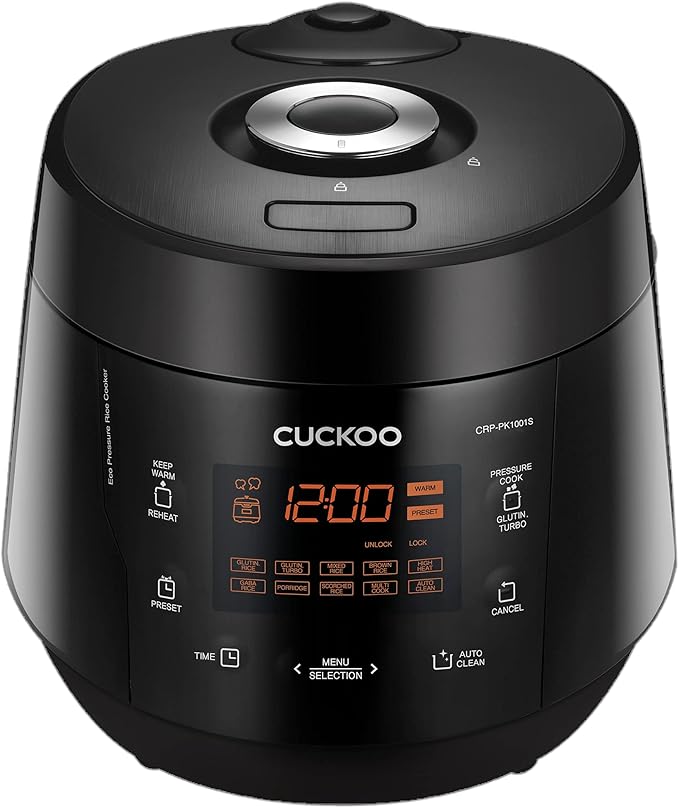 Cuckoo CRPPK1001S 10 Cup Pressure Rice Cooker, Heating Plate Electric