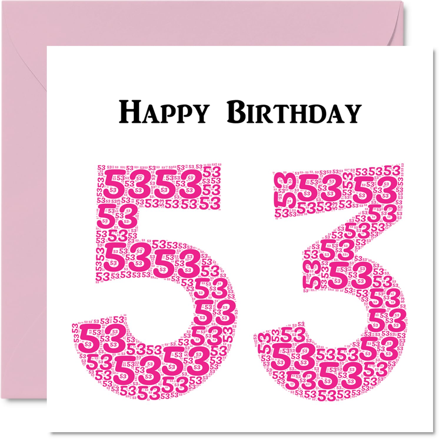 Fun 53rd Birthday Cards for Woman - Shapecloud - Happy Birthday Card for Dad Mum Grandad Nanny Grandma Uncle Auntie Cousin Friend, 145mm Greeting Cards, Fun Card