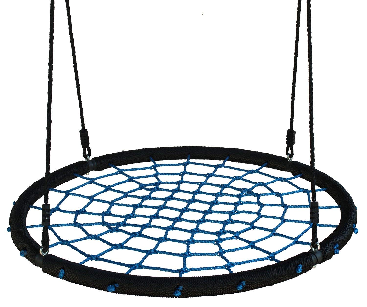 VIVIA Spider Web Tree Swing with Adjustable Hanging Ropes - Extra Large 40" Diameter Kids Indoor/Outdoor Round Net Swing - Super Strong Holds 600 lbs