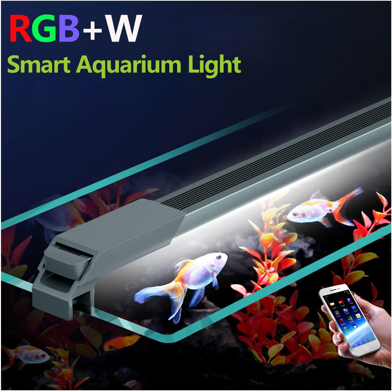 Amazon.co.jp: Jenklight LED水族館ランプ、タイマー付き7/24自動防水