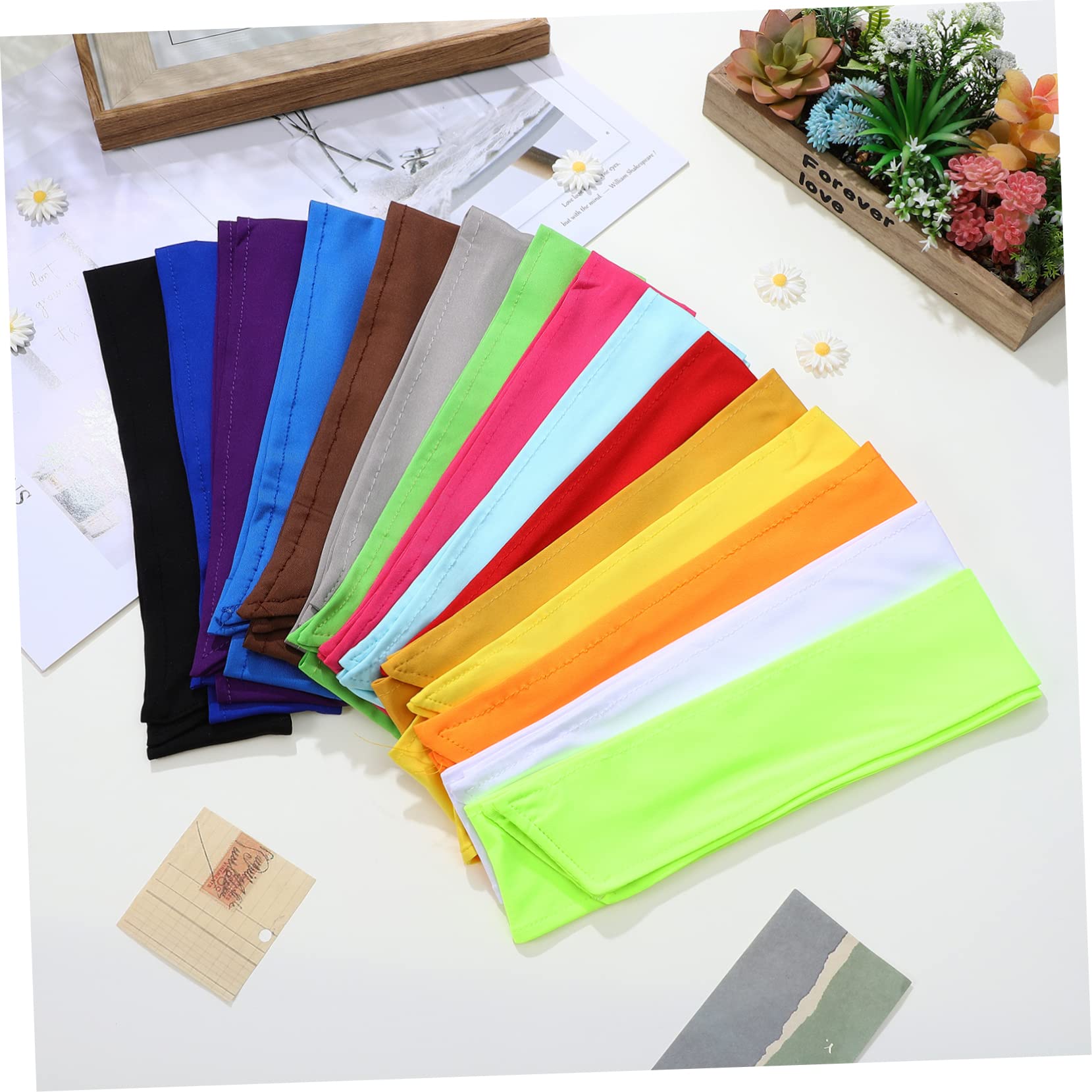 SOIMISS Haarwickelbänder 15 Stück Fitness Verstellbar Elastisch Männer Kinder Karate-Wickel Sportlich Absorbieren Kopfhaar Stirnbänder Laufen Bandanas Training Schweißband Trainingsstirnbänder Für