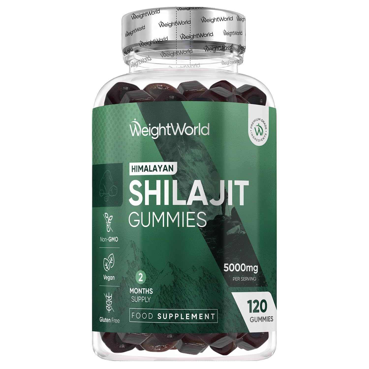 Himalayan Shilajit Gummies - 120 Gummies - 2 Months Supply - 5000mg