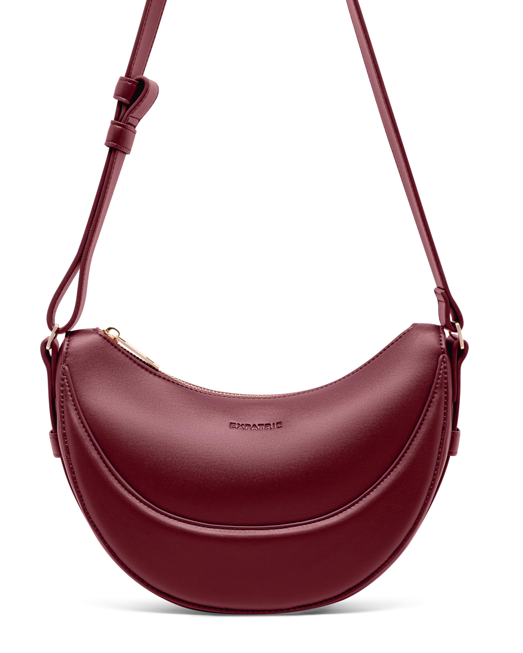 Expatrié Borsa a Spalla Donna - Livia - Half Moon Bag - Borsa a Tracolla Mezzaluna in Pelle Vegana - Idrorepellente