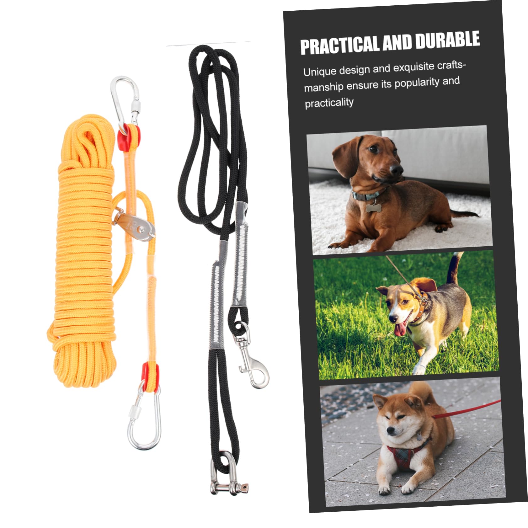 Kisangel Cables para Acampar Perros Cadena Resistente para Perros De Nylon Accesorio para para Camping Mascotas Cable para Cachorros De Metros
