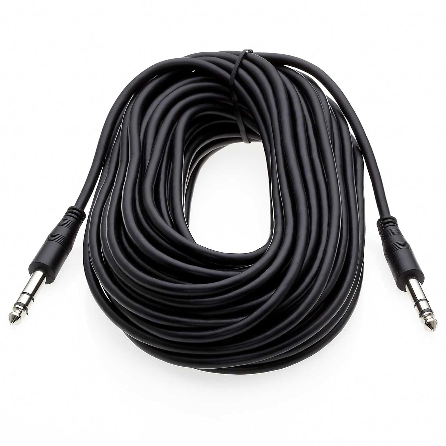 InstallerParts 50Ft 1/4" Male to Male Stereo Audio Cable (TRS Cable) - Instrument Cable Compatible with Amplifiers, Microphones, and More!