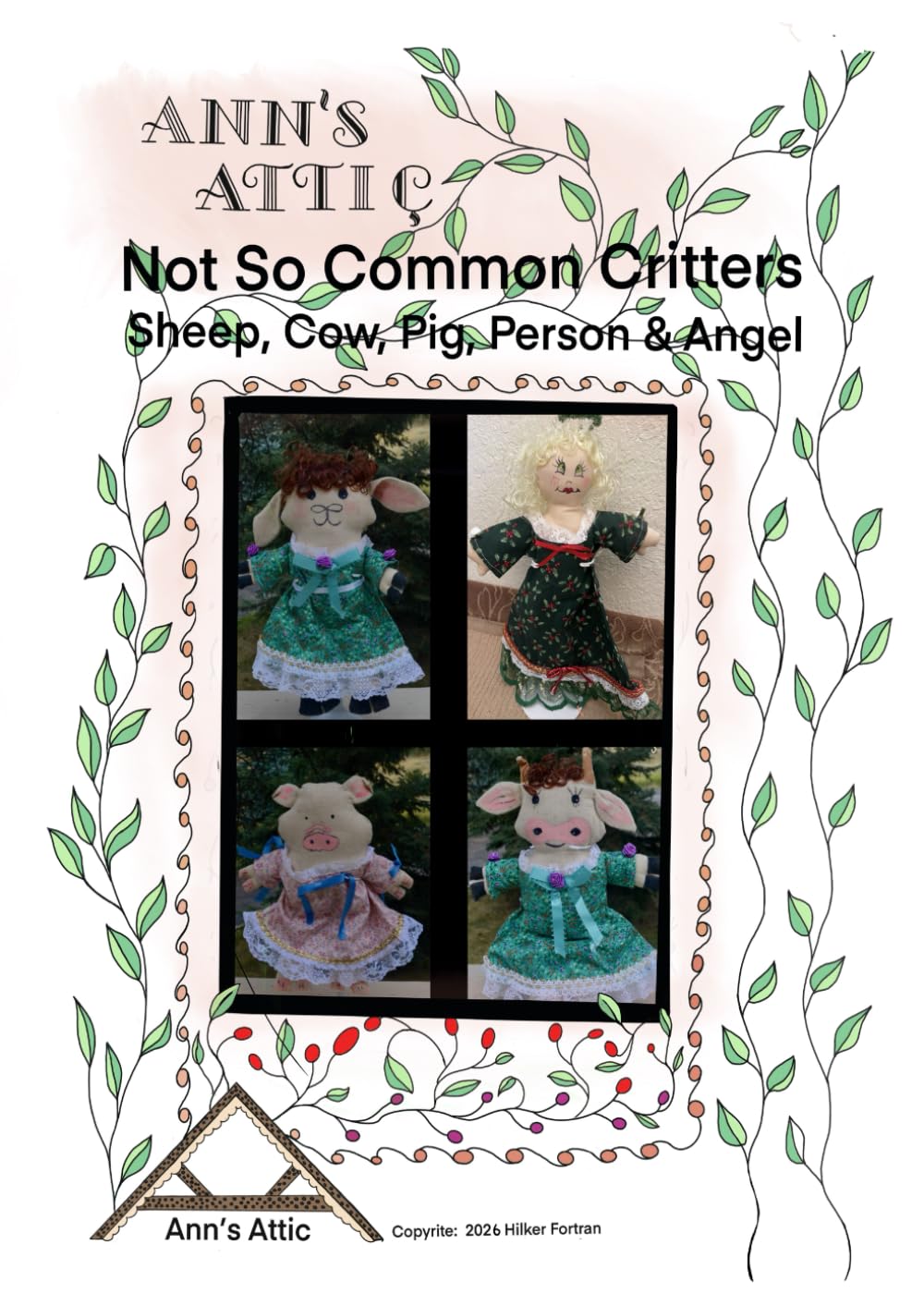 Not sew Common Critters: Pig, Cow Sheep and Person