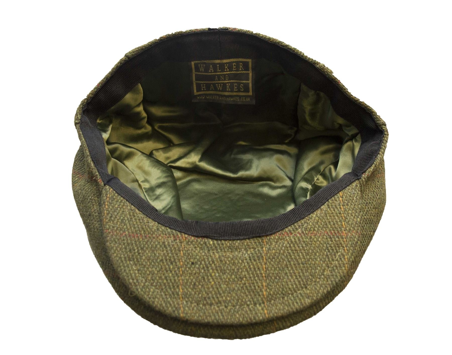 WALKER AND HAWKES Unisex Schiebermütze aus Tweed - Country-Stil - Dunkles Salbeigrün - L (59cm)